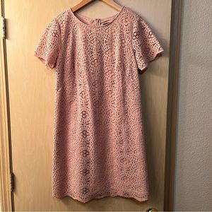 Ann Taylor Floral Pink Wedding Guest Dress